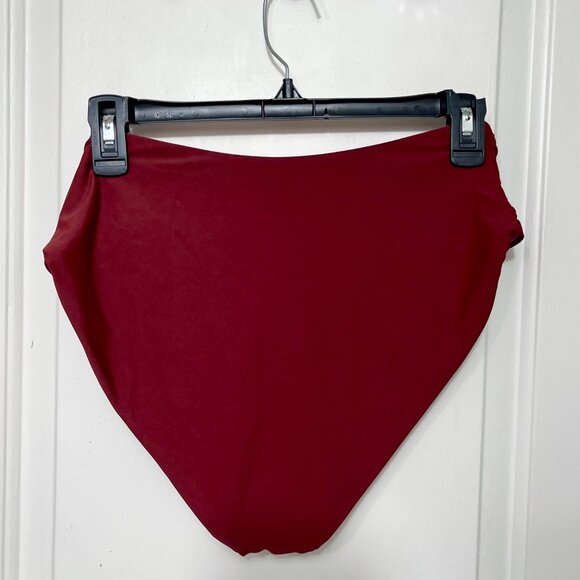 Veronica Beard Azoia Tie Front Bikini Bottoms in Deep Brick Size XL - Picture 8 of 12